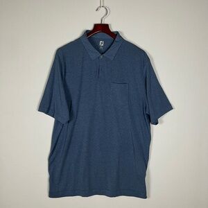 FootJoy Golf Men's Solid Dark Heather Blue Polo Size XXL